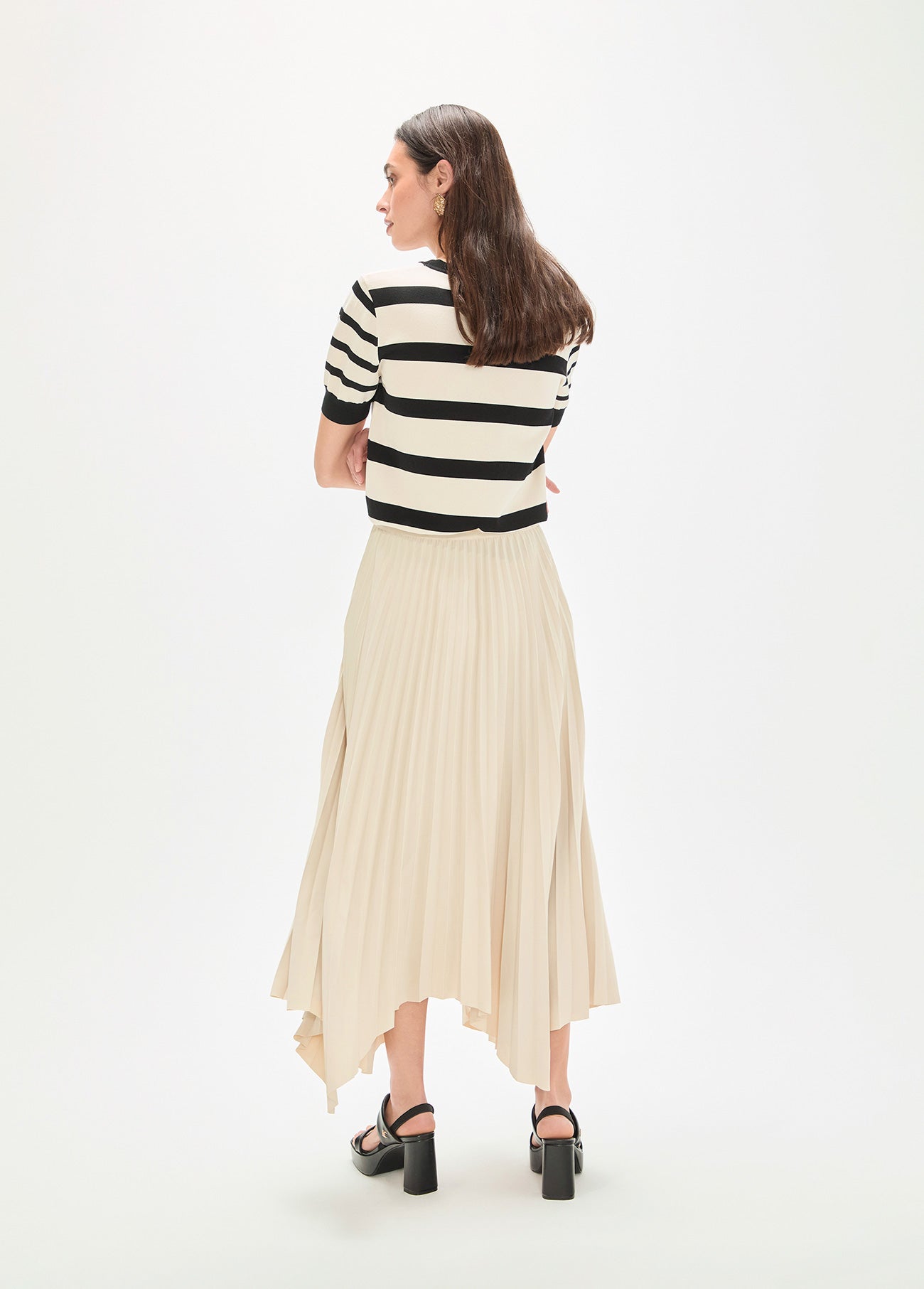 Asymmetrical Pleated Skirt