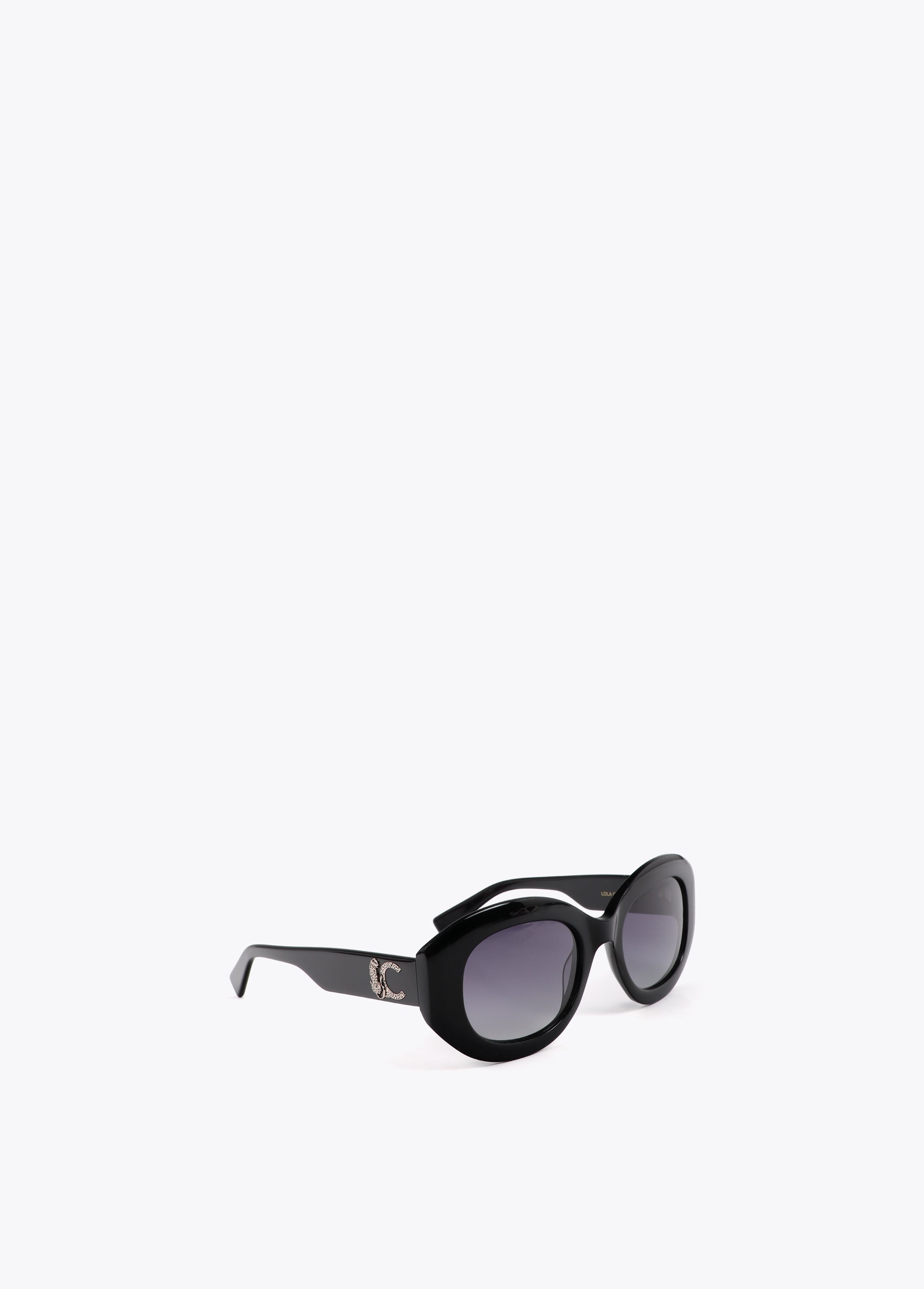 Round-Shaped Sunglasses with Leopard Logo