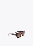 ls2609008-Rectangular Sunglasses with Leopard Logo-Brown-Brown