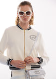 Bomber Scuba with Ribbon Detail and Back Print