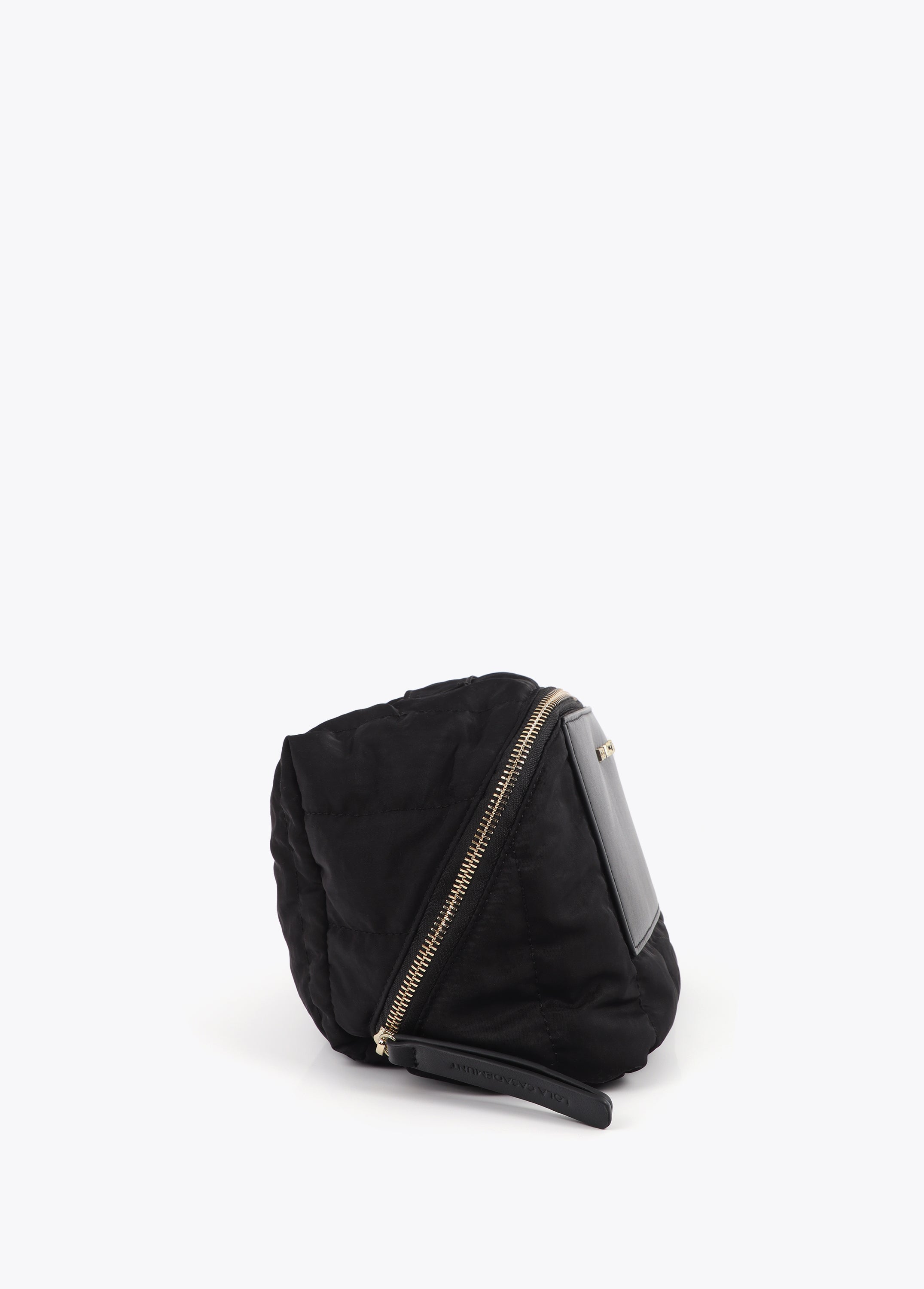 Combined Nylon and PU Toiletry Bag