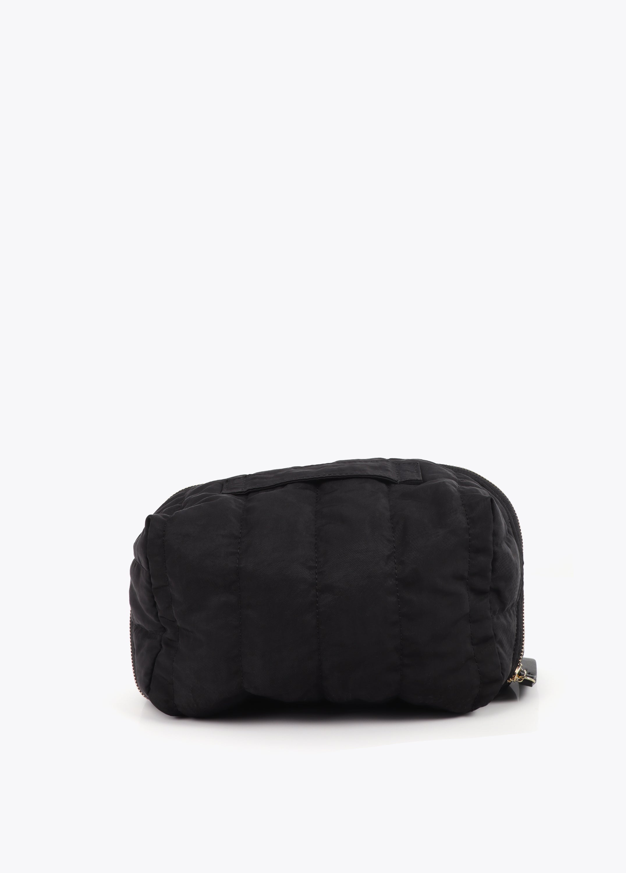 Combined Nylon and PU Toiletry Bag