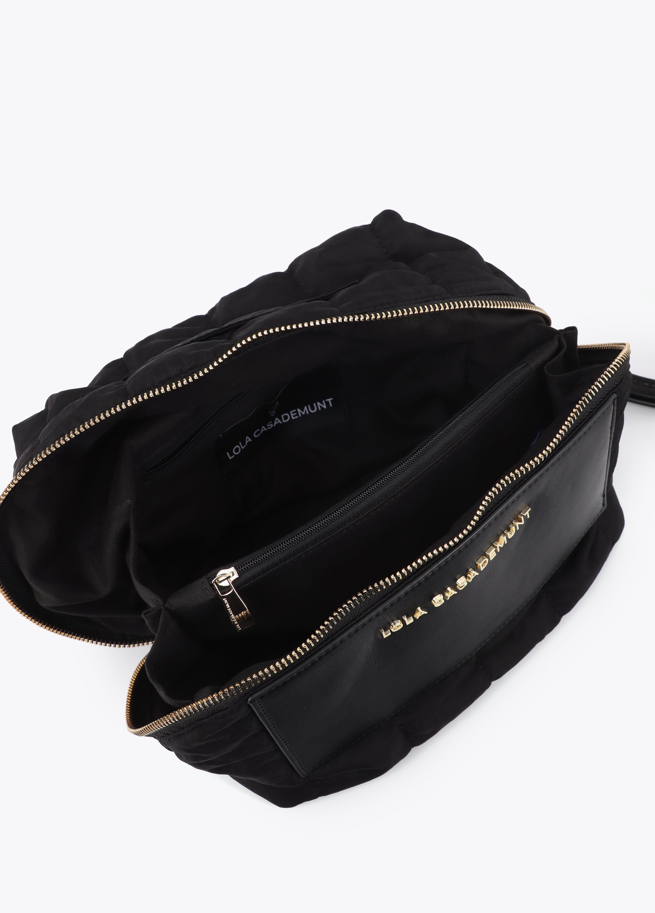 Combined Nylon and PU Toiletry Bag