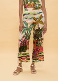 Multicolor Palm Tree Print Pants