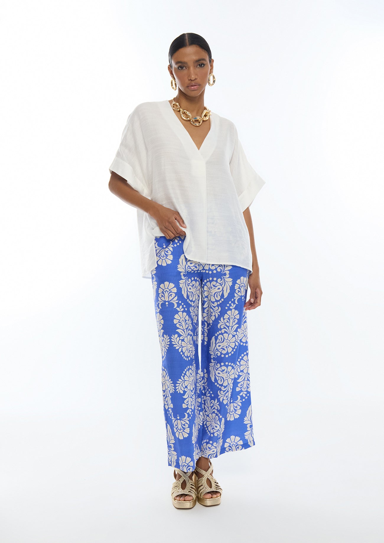 Paisley Print Fluid Culotte