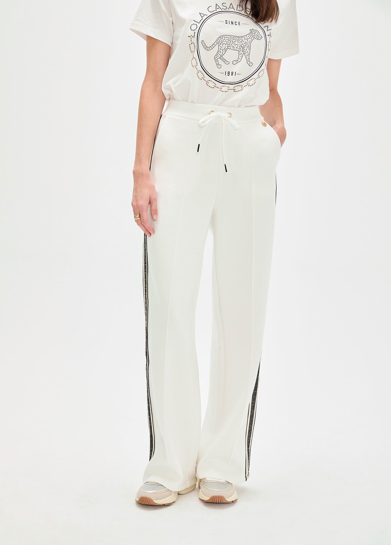 Scuba Pants with Side Stripes