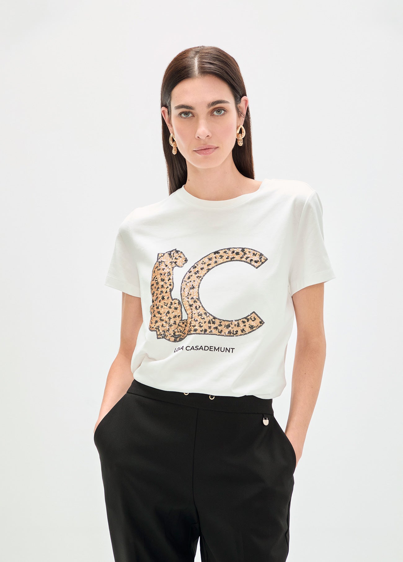 LC T-shirt with sequins