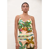 Multicolor Palm Print Lingerie Top