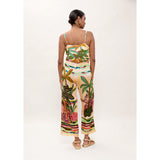 Multicolor Palm Print Lingerie Top