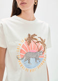 Animal Print T-Shirt with Palm Trees