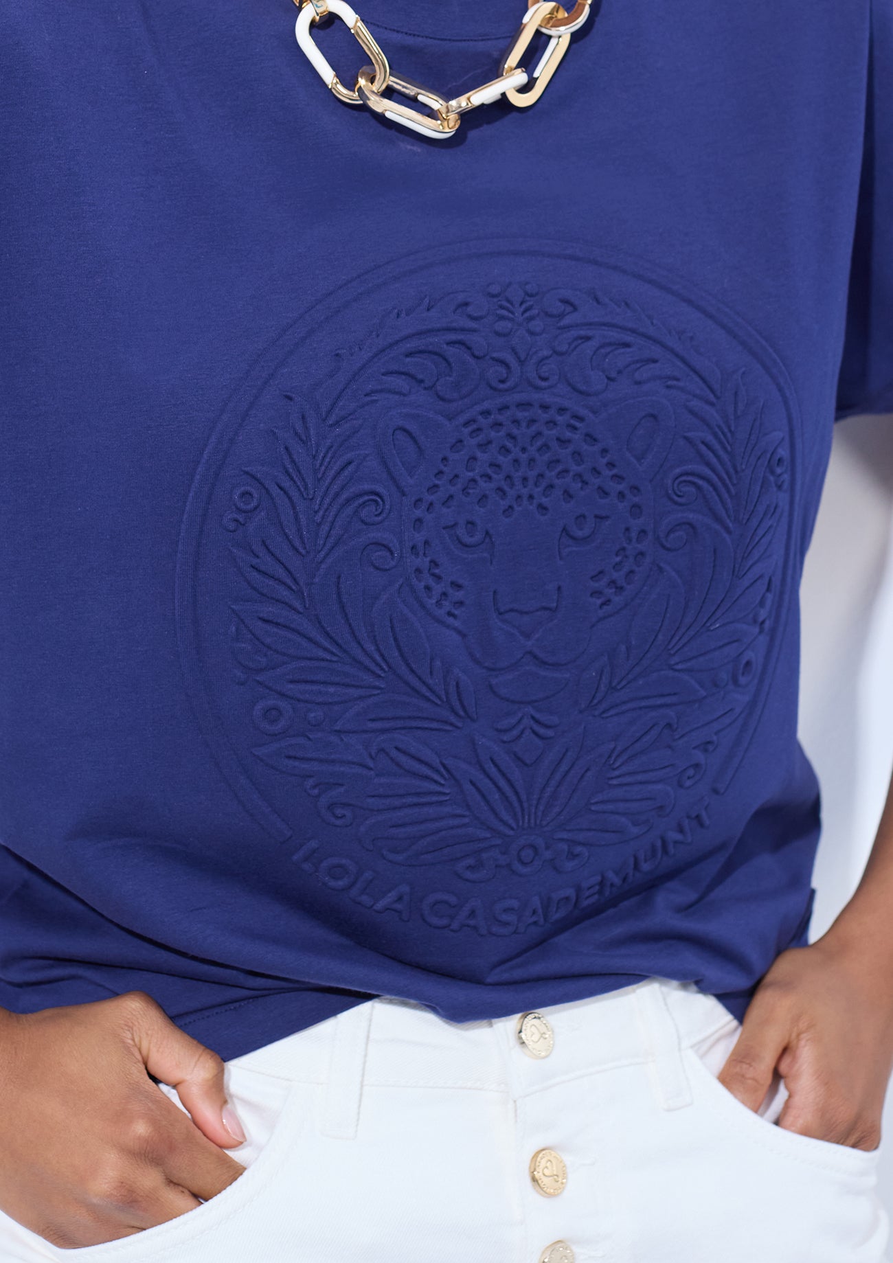 T-shirt with Logo Embossing