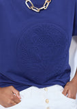 T-shirt with Logo Embossing
