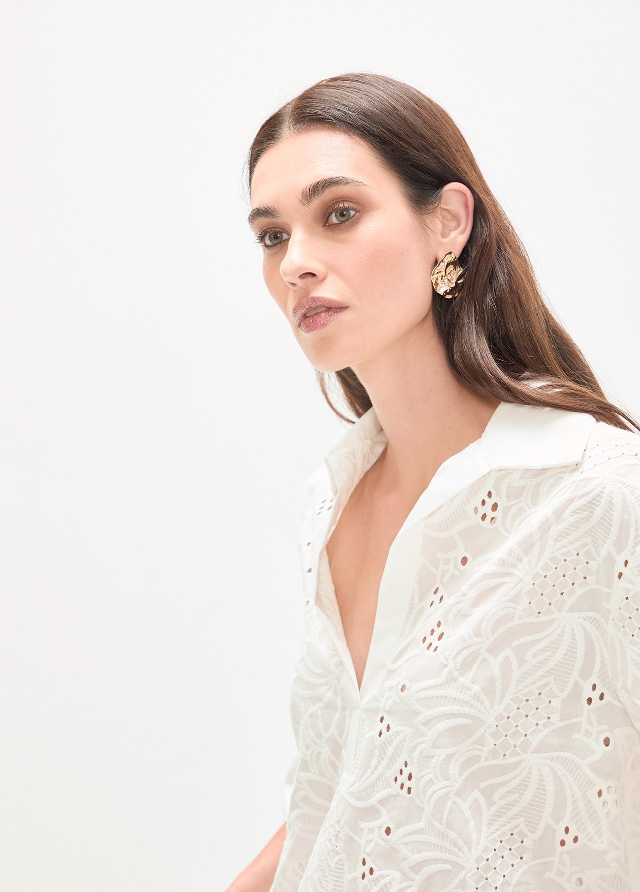 Short Sleeve Polo Neck Cotton Shirt