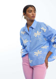 Cotton Floral Embroidered Shirt