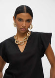 Short Sleeve Ruffle Blouse