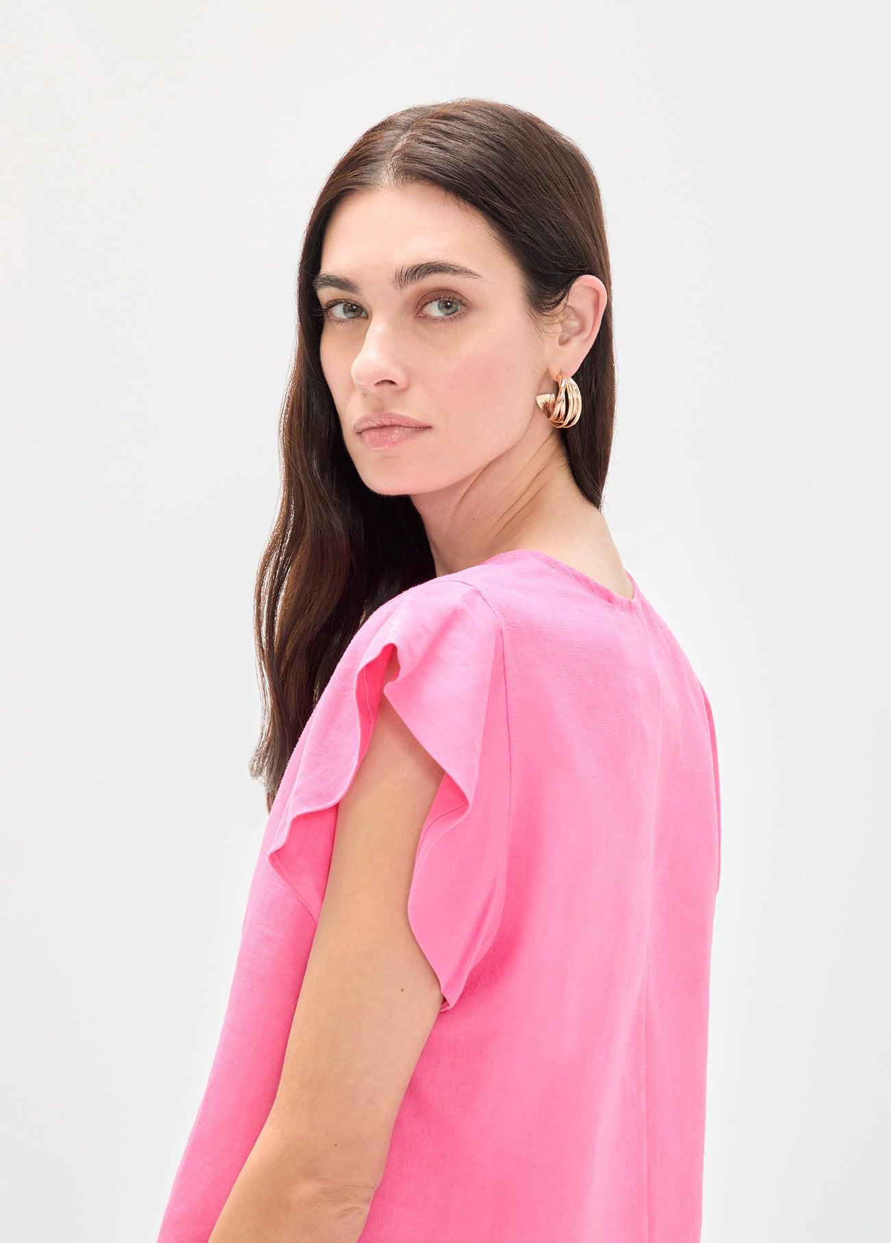 Short Sleeve Ruffle Blouse