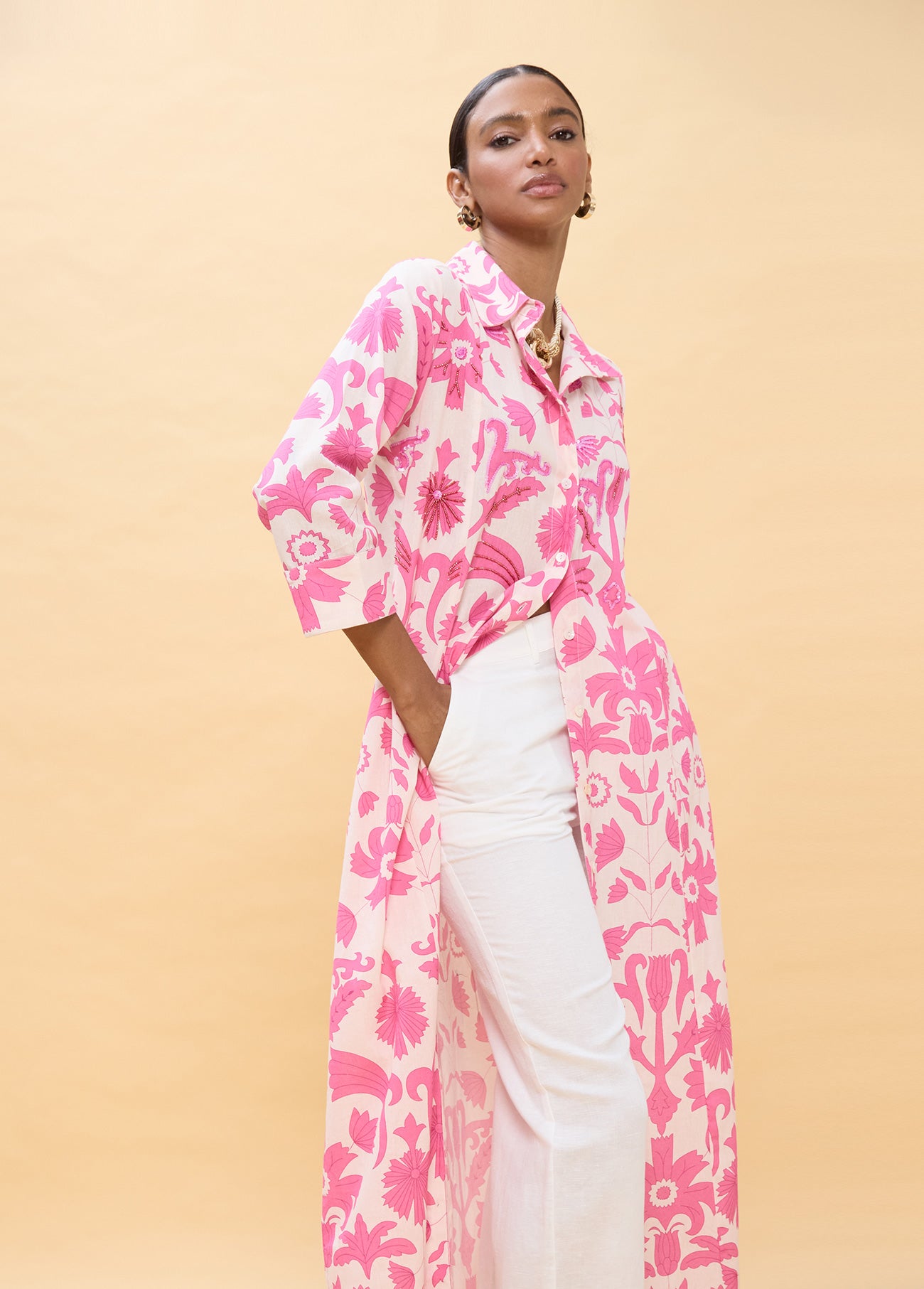Long Sleeve Floral Print Dress