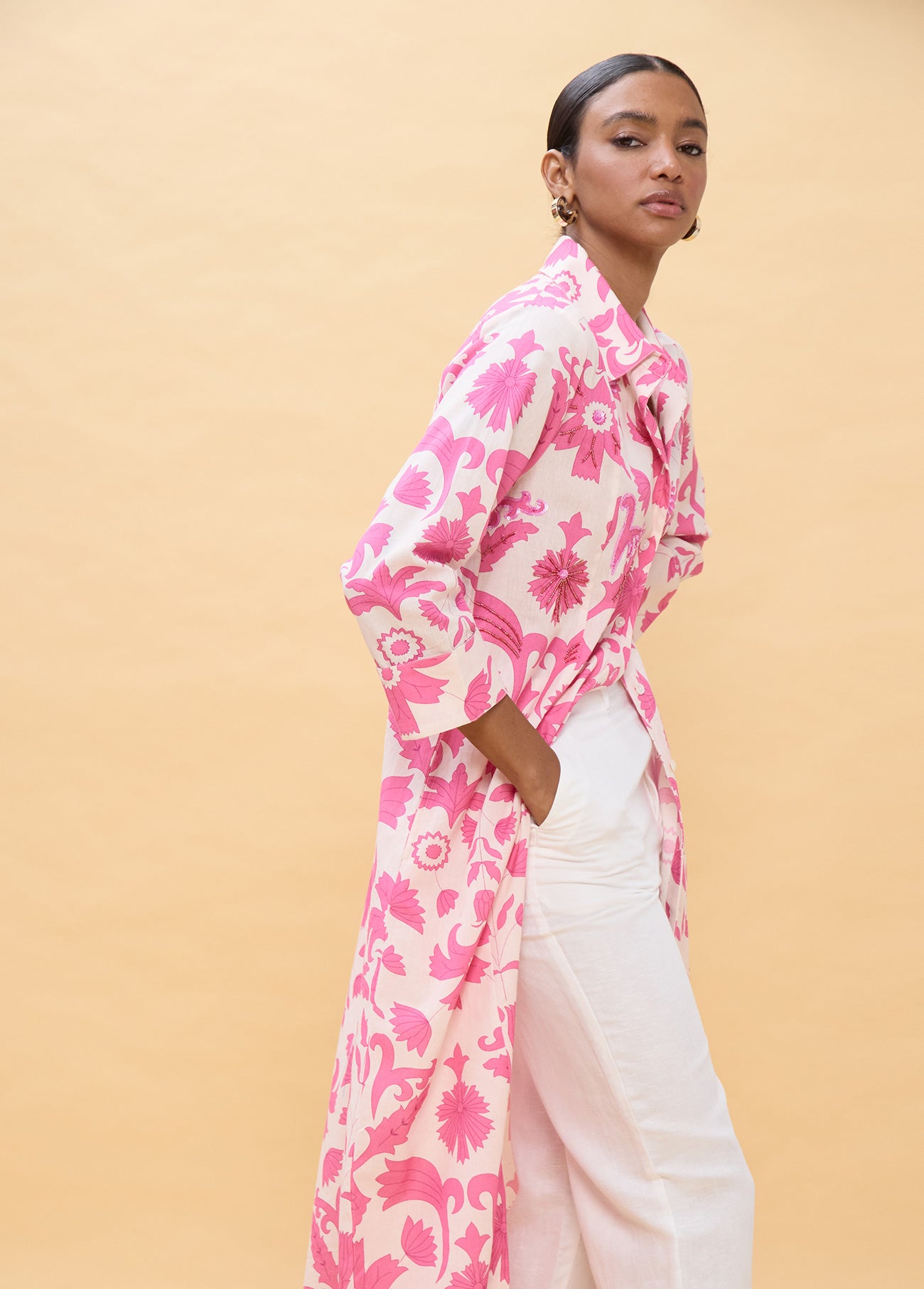 Long Sleeve Floral Print Dress