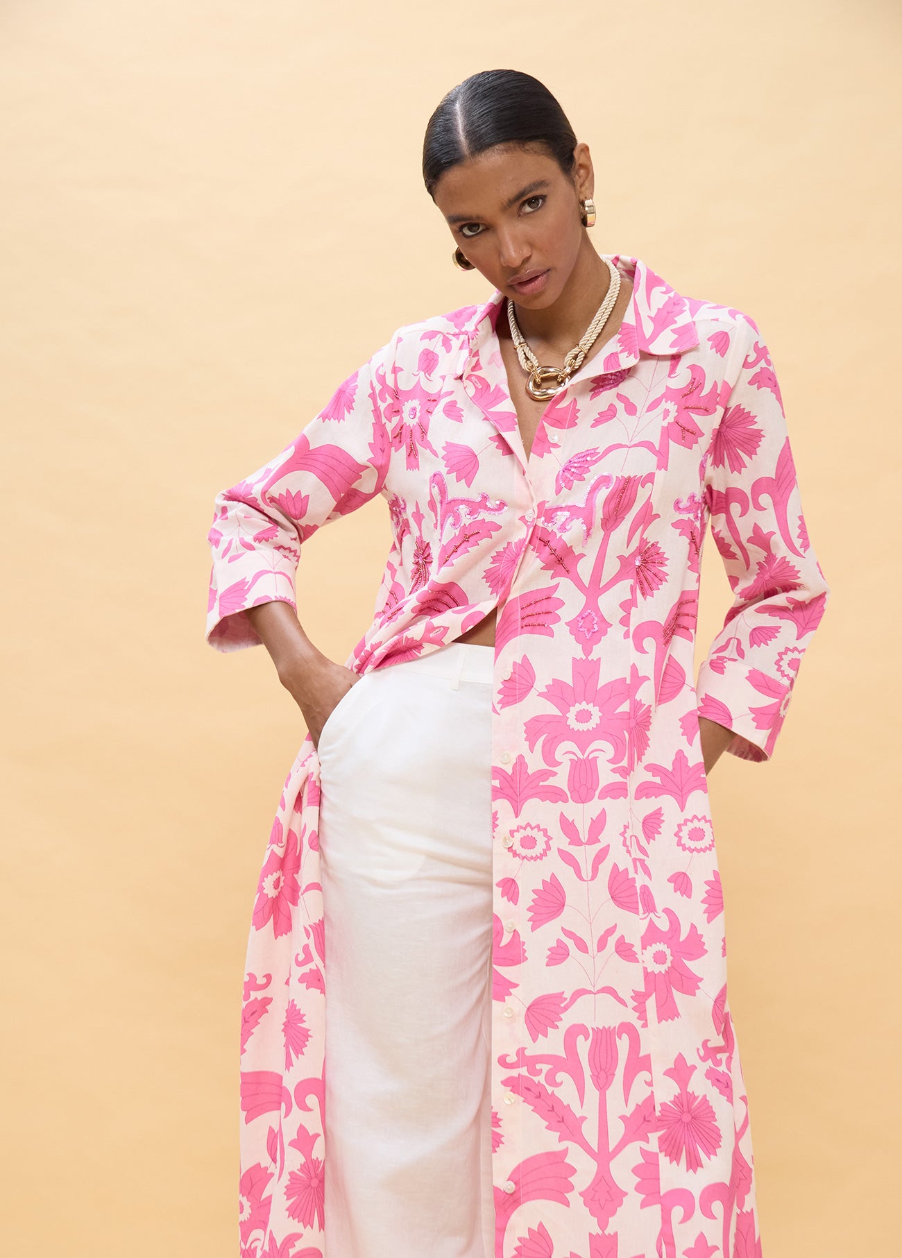 Long Sleeve Floral Print Dress