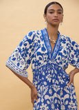 Long Sleeve Geometric Print Dress