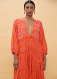 Long Sleeve Printed Maxi Dress