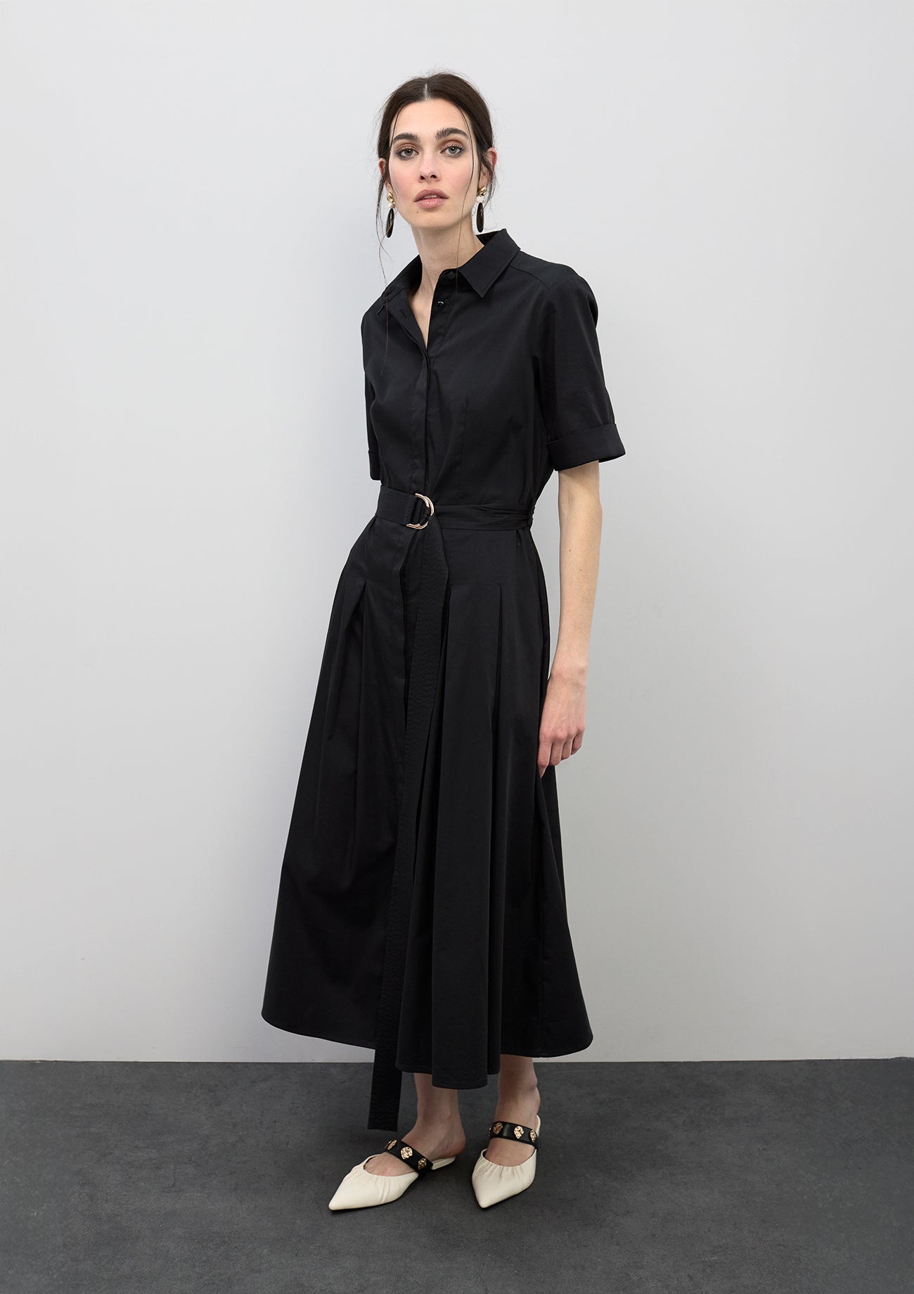 Flared Midi Skirt Dress