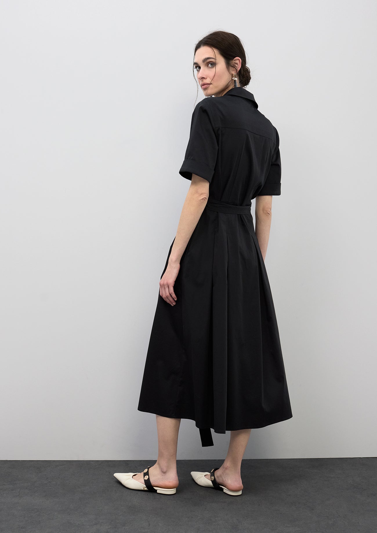 Flared Midi Skirt Dress