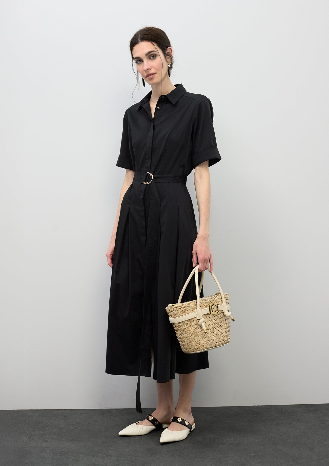 Flared Midi Skirt Dress