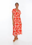 V-Neck Paisley Dress
