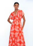 V-Neck Paisley Dress
