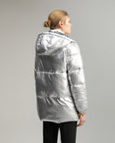 Metallic quilted anorak