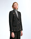 Blazer with eyelet details