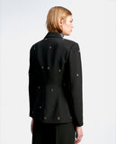 Blazer with eyelet details