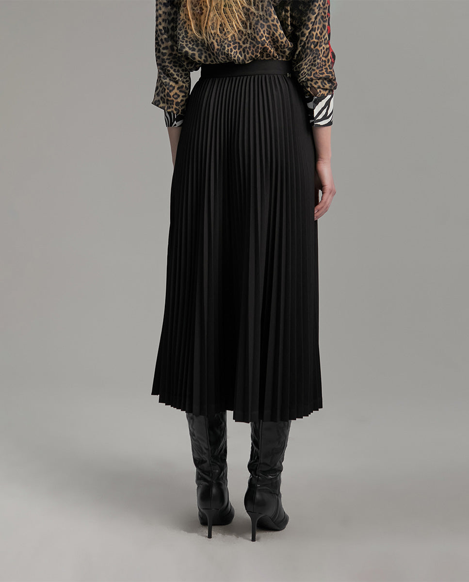 Pleated midi skirt