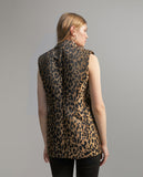 Animal print gilet