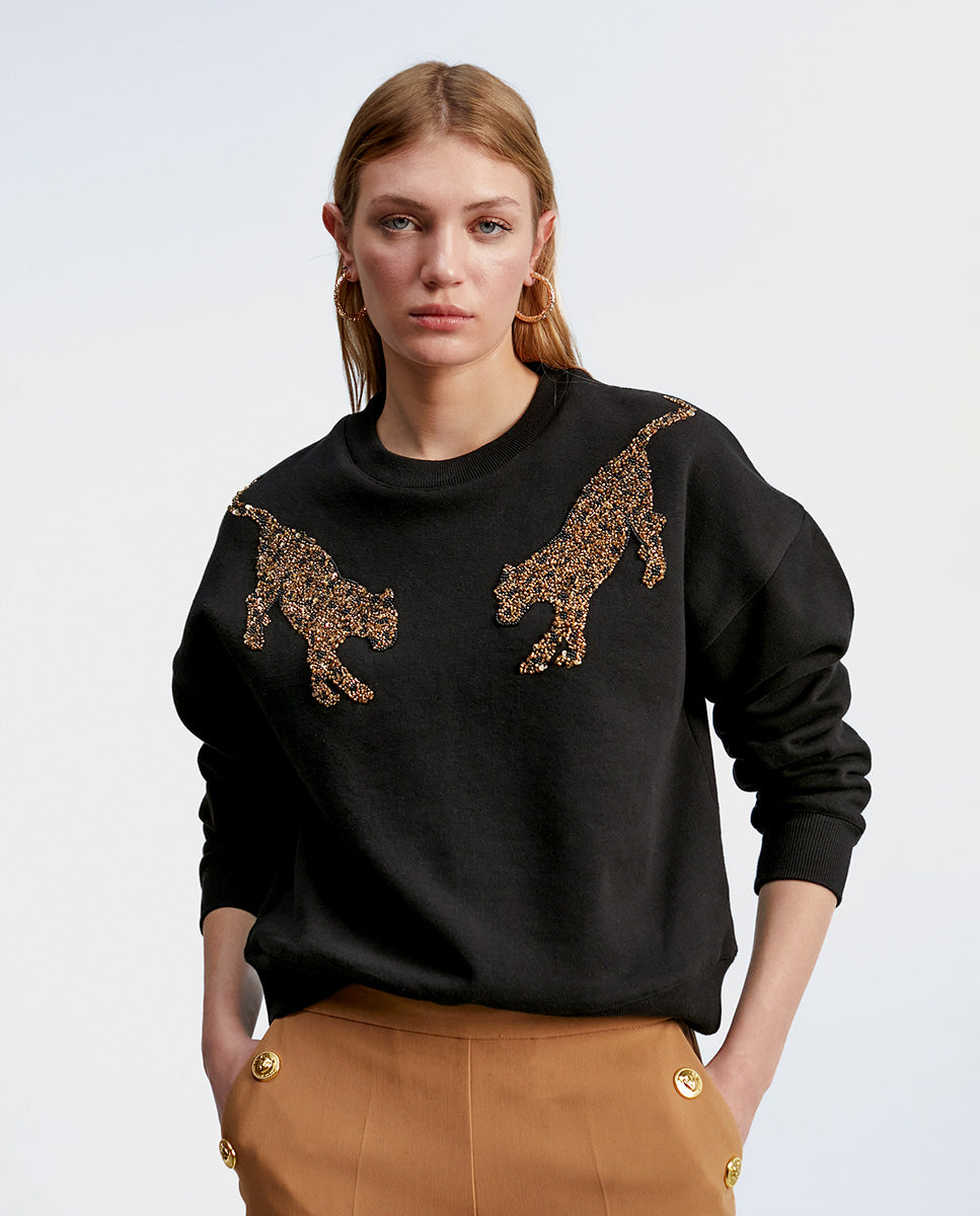 Sweatshirt with tiger details