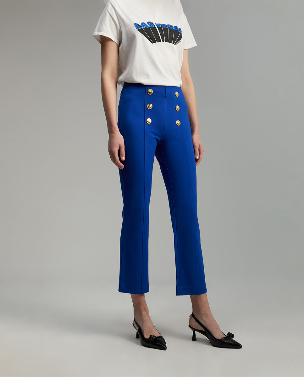 Button detail trousers