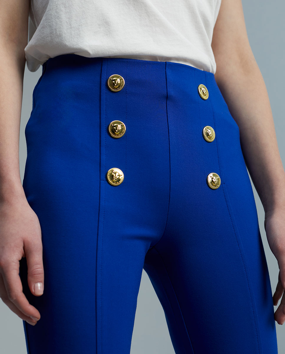 Button detail trousers