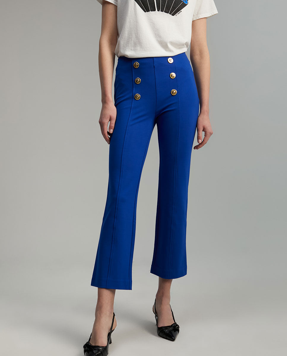 Button detail trousers