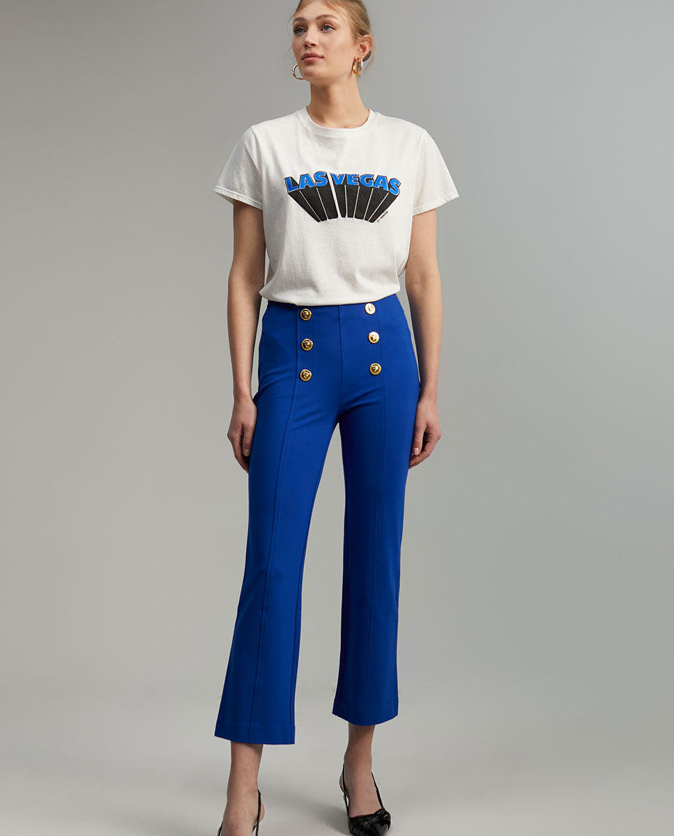 Button detail trousers