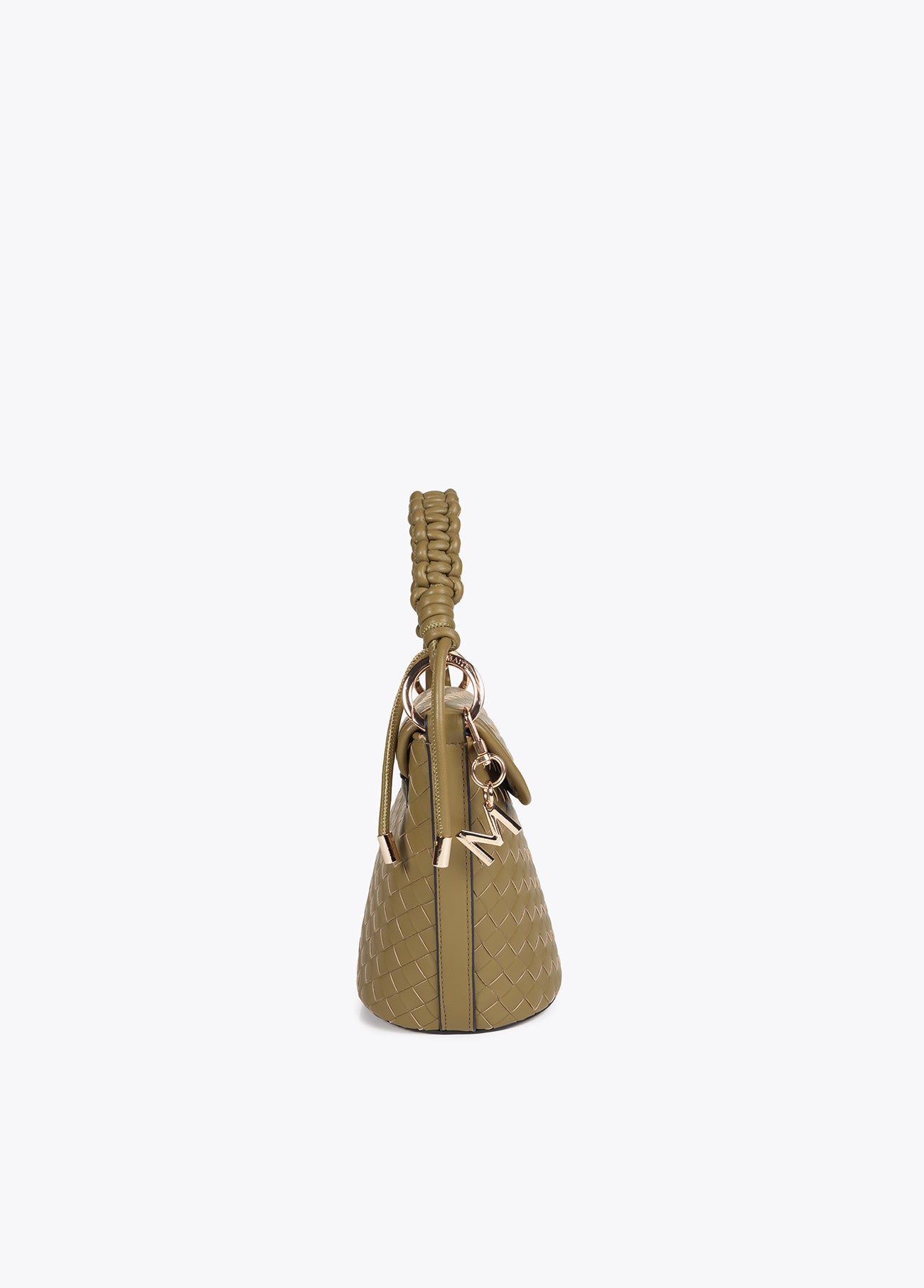 Woven Effect Faux Leather Crossbody Bag