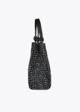 Tweed Bag with Faux Leather Handles