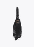 Braided Handle Faux Leather Shopper