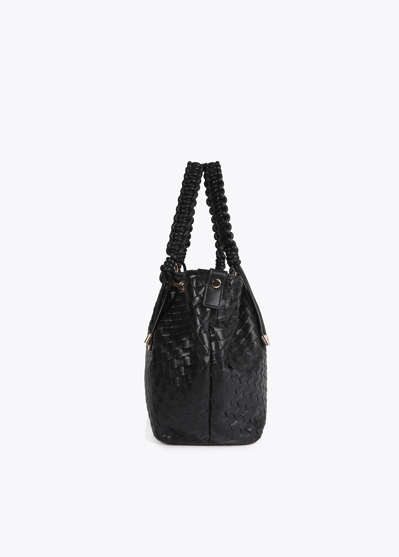 Braided Faux Leather Shopper