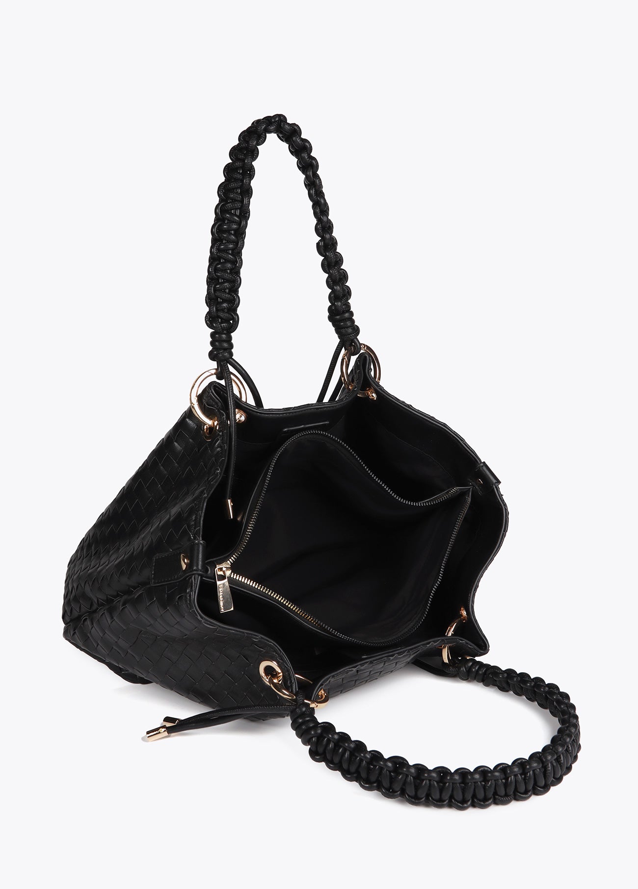 Braided Faux Leather Shopper