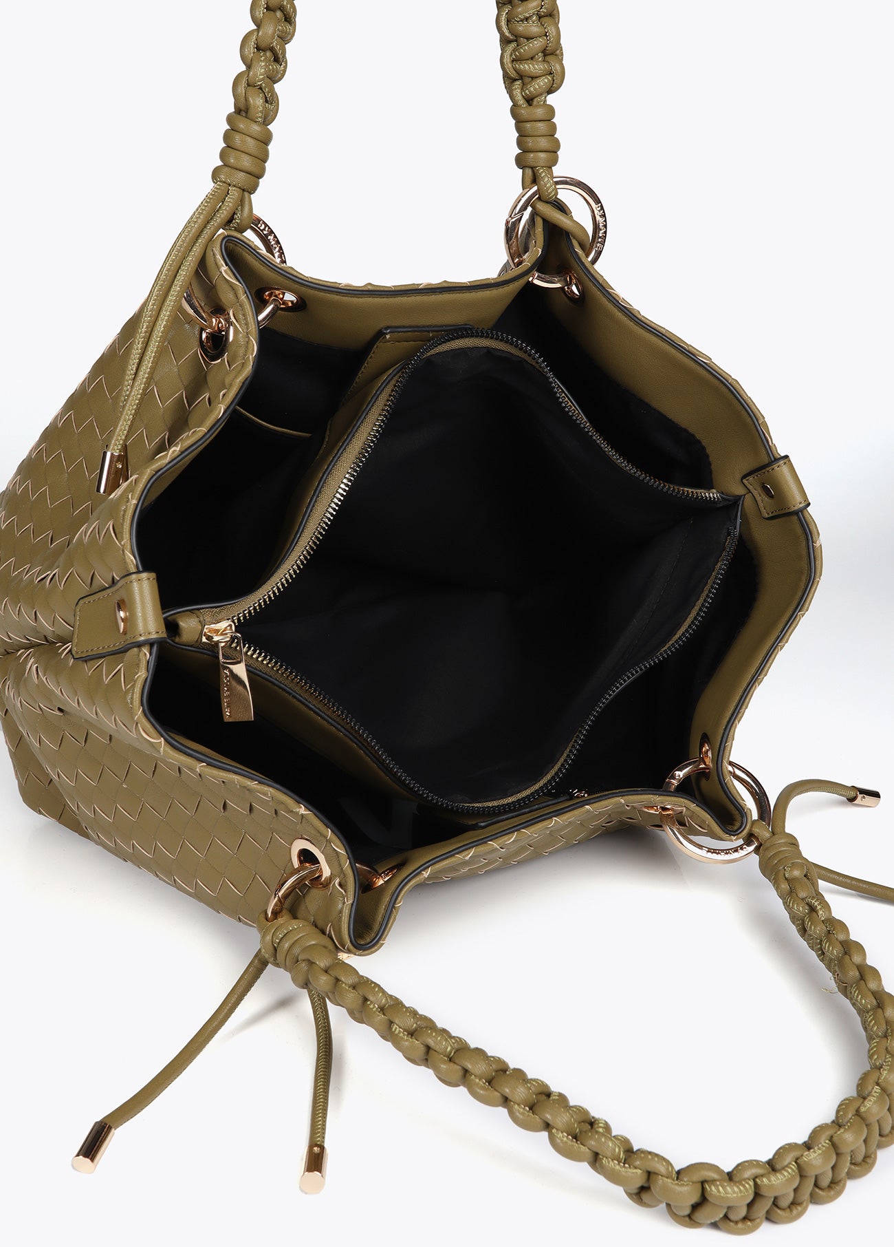 Braided Faux Leather Shopper