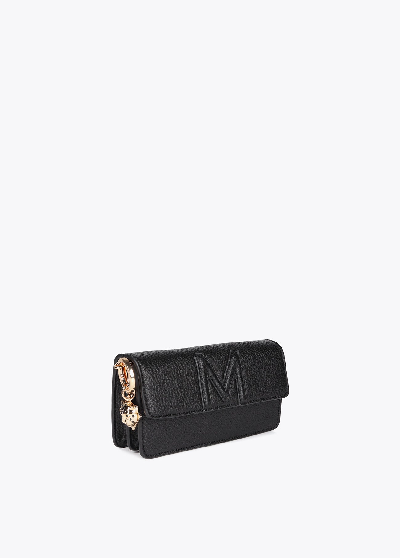 Embossed Faux Leather Baguette Crossbody