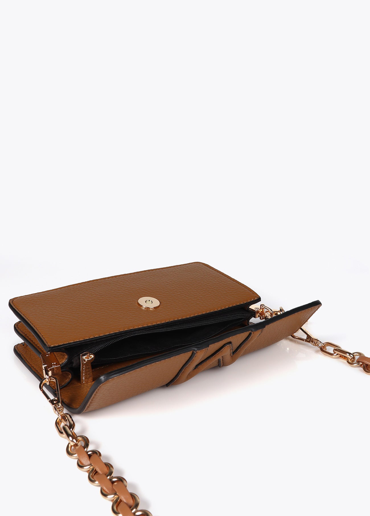 Embossed Faux Leather Baguette Crossbody