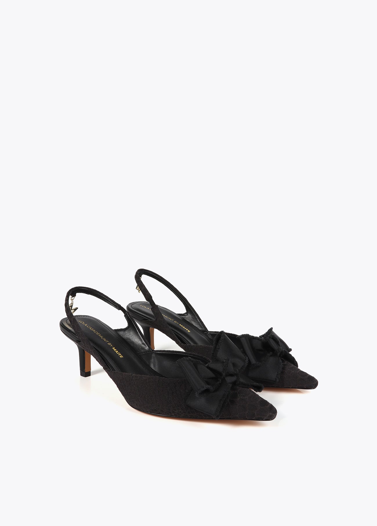 Slingback Heel with Satin Bow Detail