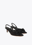Slingback Heel with Satin Bow Detail